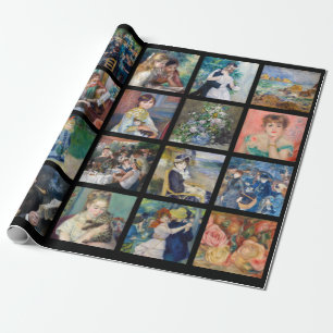 Pierre-Auguste Renoir - Meisterwerke Grid Collage Geschenkpapier