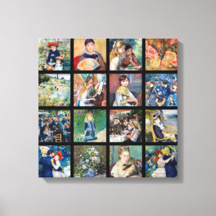 Pierre-Auguste Renoir - Meisterwerke Grid Collage Leinwanddruck