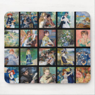 Pierre-Auguste Renoir - Meisterwerke Grid Collage Mousepad