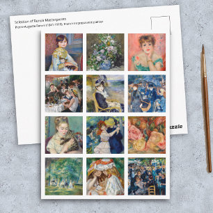 Pierre-Auguste Renoir - Meisterwerke Grid Collage Postkarte