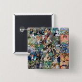 Pierre-Auguste Renoir - Meisterwerke Patchwork Button (Vorne & Hinten)