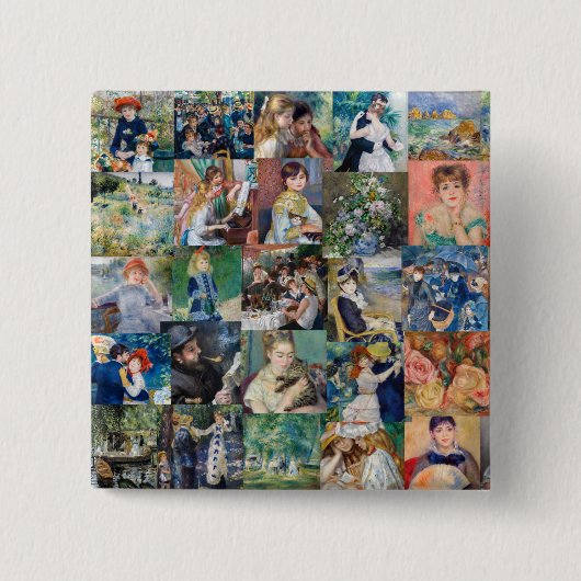 Pierre-Auguste Renoir - Meisterwerke Patchwork Button (Vorderseite)