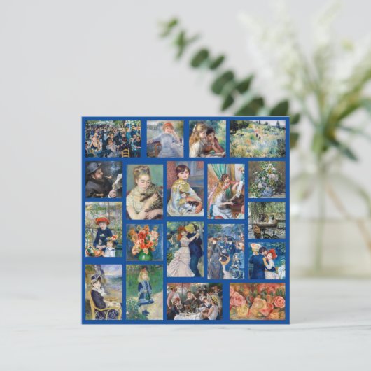 Pierre-Auguste Renoir - Meisterwerke Patchwork Dankeskarte (Stehend Vorderseite)