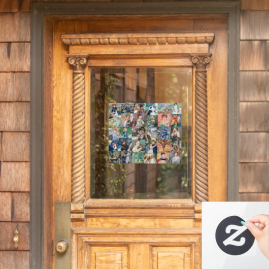 Pierre-Auguste Renoir - Meisterwerke Patchwork Fensteraufkleber (Haustür)