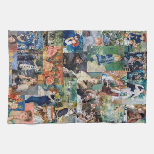 Pierre-Auguste Renoir - Meisterwerke Patchwork Geschirrtuch (Horizontal)