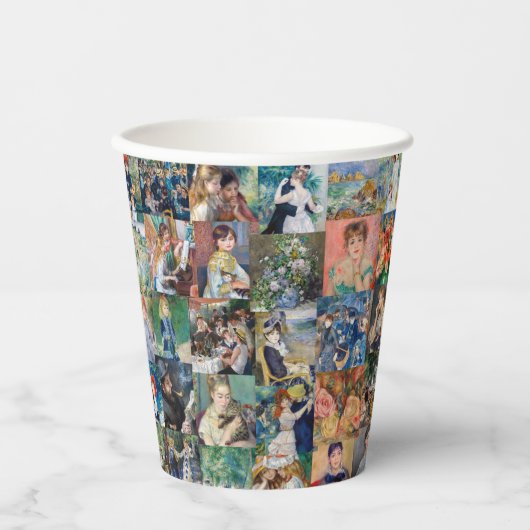 Pierre-Auguste Renoir - Meisterwerke Patchwork Pappbecher (Vorderseite)