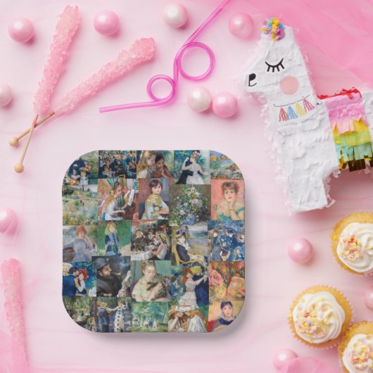 Pierre-Auguste Renoir - Meisterwerke Patchwork Pappteller (Party)