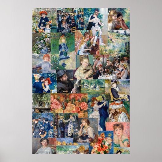 Pierre-Auguste Renoir - Meisterwerke Patchwork Poster (Vorne)
