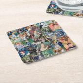 Pierre-Auguste Renoir - Meisterwerke Patchwork Rechteckiger Pappuntersetzer (angewinkelt)