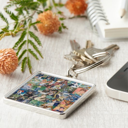 Pierre-Auguste Renoir - Meisterwerke Patchwork Schlüsselanhänger (Seite)