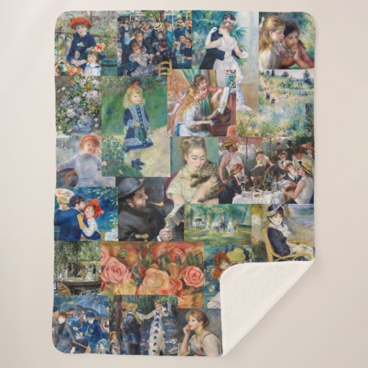 Pierre-Auguste Renoir - Meisterwerke Patchwork Sherpadecke (Vorderseite)