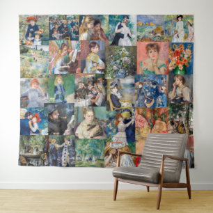 Pierre-Auguste Renoir - Meisterwerke Patchwork Wandteppich