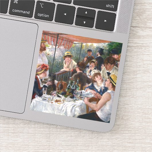 Pierre-Auguste Renoir - Mittagessen im Party Aufkleber (Detail)