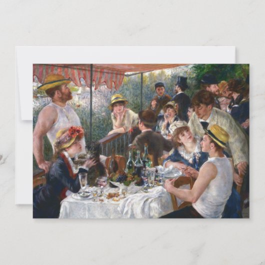 Pierre-Auguste Renoir - Mittagessen im Party Einladung (Vorderseite)