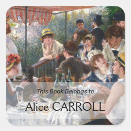 Pierre-Auguste Renoir - Mittagessen im Party Quadratischer Aufkleber