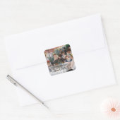 Pierre-Auguste Renoir - Mittagessen im Party Quadratischer Aufkleber (Umschlag)