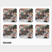 Pierre-Auguste Renoir - Mittagessen im Party Quadratischer Aufkleber (Blatt)