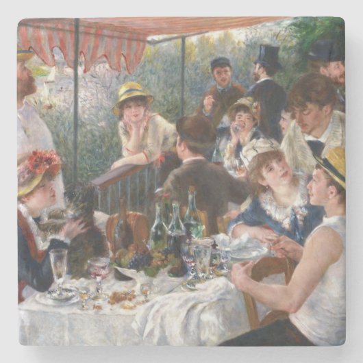 Pierre-Auguste Renoir - Mittagessen im Party Steinuntersetzer (Vorderseite)