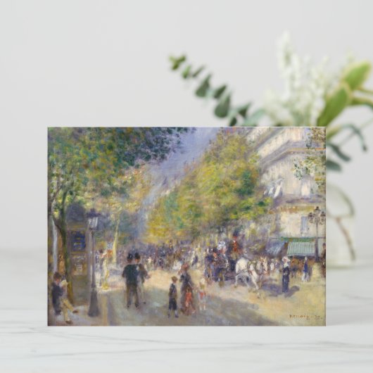 Pierre-Auguste Renoir - Paris, Grands Boulevards Dankeskarte (Stehend Vorderseite)