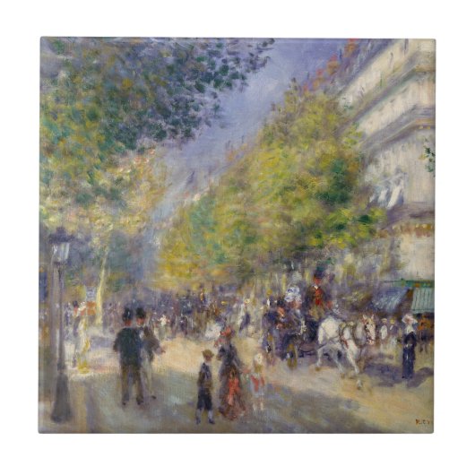 Pierre-Auguste Renoir - Paris, Grands Boulevards Fliese (Vorderseite)