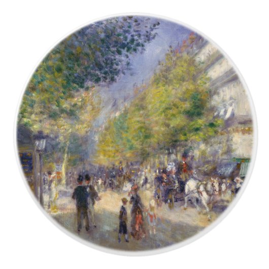 Pierre-Auguste Renoir - Paris, Grands Boulevards Keramikknauf (Vorderseite)