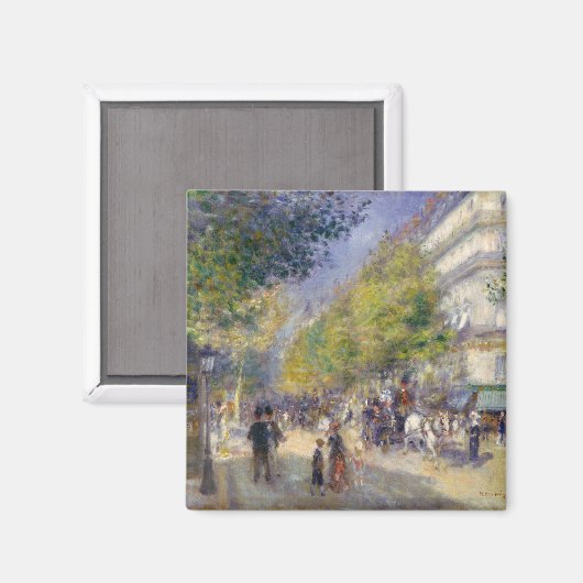 Pierre-Auguste Renoir - Paris, Grands Boulevards Magnet (Vorderseite/Rückseite)