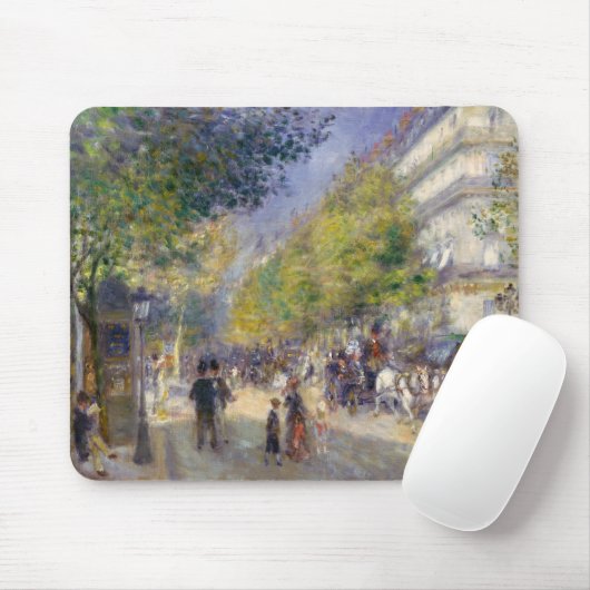 Pierre-Auguste Renoir - Paris, Grands Boulevards Mousepad (Mit Mouse)