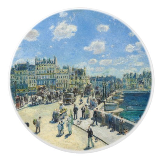 Pierre-Auguste Renoir - Paris, Pont-Neuf Keramikknauf (Vorderseite)