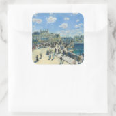 Pierre-Auguste Renoir - Paris, Pont-Neuf Quadratischer Aufkleber (Tasche)