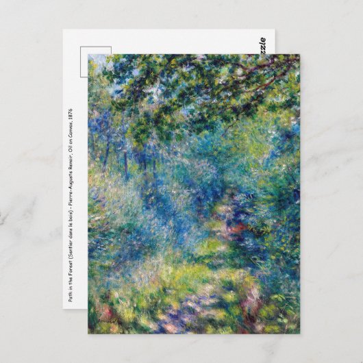 Pierre-Auguste Renoir - Pfad im Wald Postkarte (Vorne/Hinten)