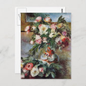 Pierre-Auguste Renoir- Pfingstrosen Postkarte (Vorne/Hinten)