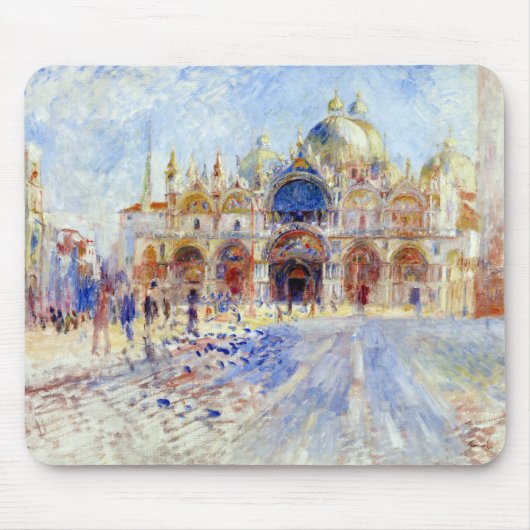 Pierre Auguste Renoir Piazza San Marco, Venedig Mousepad (Vorne)