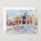 Pierre Auguste Renoir Piazza San Marco, Venedig Postkarte (Vorne/Hinten)