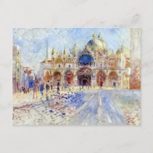 Pierre Auguste Renoir Piazza San Marco, Venedig Postkarte