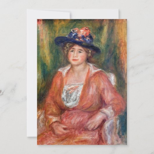 Pierre-Auguste Renoir - Portrait der sitzenden Fra Dankeskarte (Vorderseite)