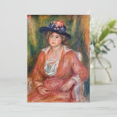 Pierre-Auguste Renoir - Portrait der sitzenden Fra Dankeskarte (Stehend Vorderseite)