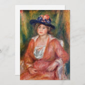 Pierre-Auguste Renoir - Portrait der sitzenden Fra Dankeskarte (Vorne/Hinten)
