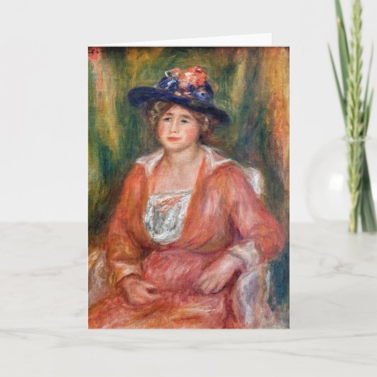 Pierre-Auguste Renoir - Portrait der sitzenden Fra Karte (Vorderseite)