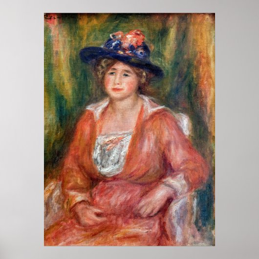 Pierre-Auguste Renoir - Portrait der sitzenden Fra Poster (Vorne)