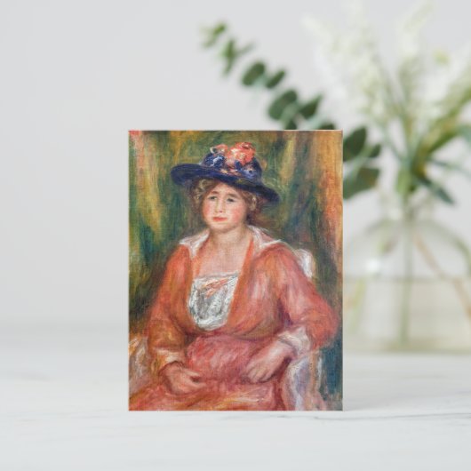 Pierre-Auguste Renoir - Portrait der sitzenden Fra Postkarte (Stehend Vorderseite)