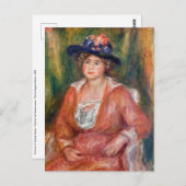 Pierre-Auguste Renoir - Portrait der sitzenden Fra Postkarte (Vorne/Hinten)
