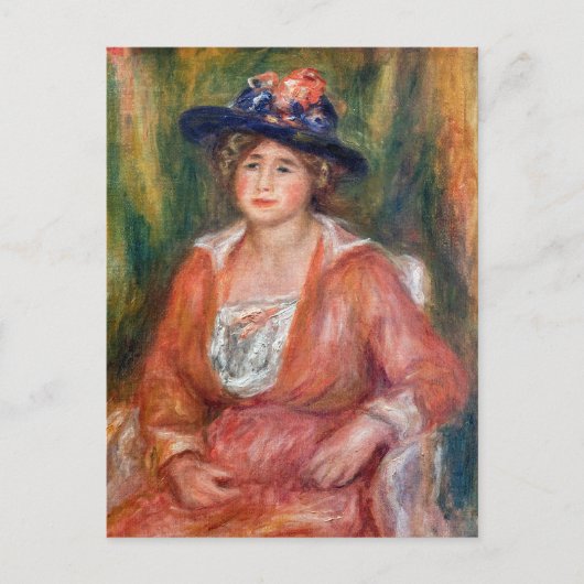 Pierre-Auguste Renoir - Portrait der sitzenden Fra Postkarte (Vorderseite)