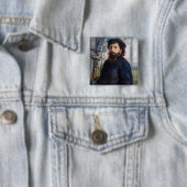 Pierre Auguste Renoir - Portrait von Claude Monet Button (Beispiel)