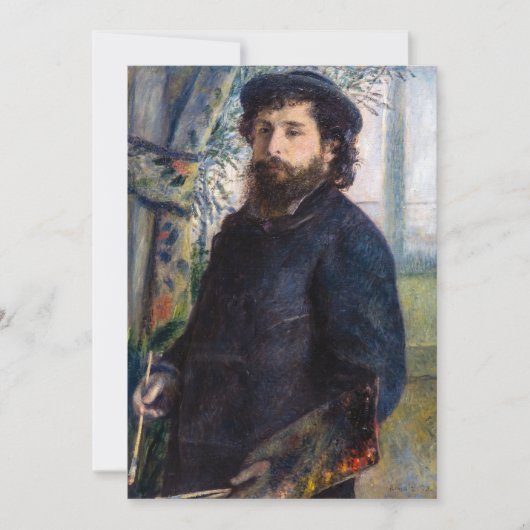 Pierre Auguste Renoir - Portrait von Claude Monet Dankeskarte (Vorderseite)