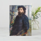 Pierre Auguste Renoir - Portrait von Claude Monet Dankeskarte (Stehend Vorderseite)