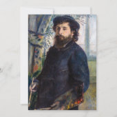 Pierre Auguste Renoir - Portrait von Claude Monet Einladung (Vorderseite)