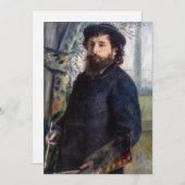 Pierre Auguste Renoir - Portrait von Claude Monet Einladung (Vorne/Hinten)
