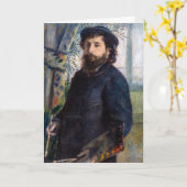 Pierre Auguste Renoir - Portrait von Claude Monet Karte (Gelbe Blume)