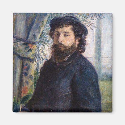 Pierre Auguste Renoir - Portrait von Claude Monet Magnet (Vorne)