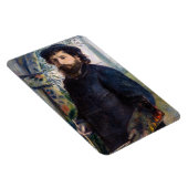 Pierre Auguste Renoir - Portrait von Claude Monet Magnet (Rechte Seite)